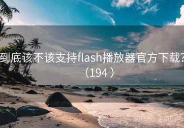 到底该不该支持flash播放器官方下载？（194 ）